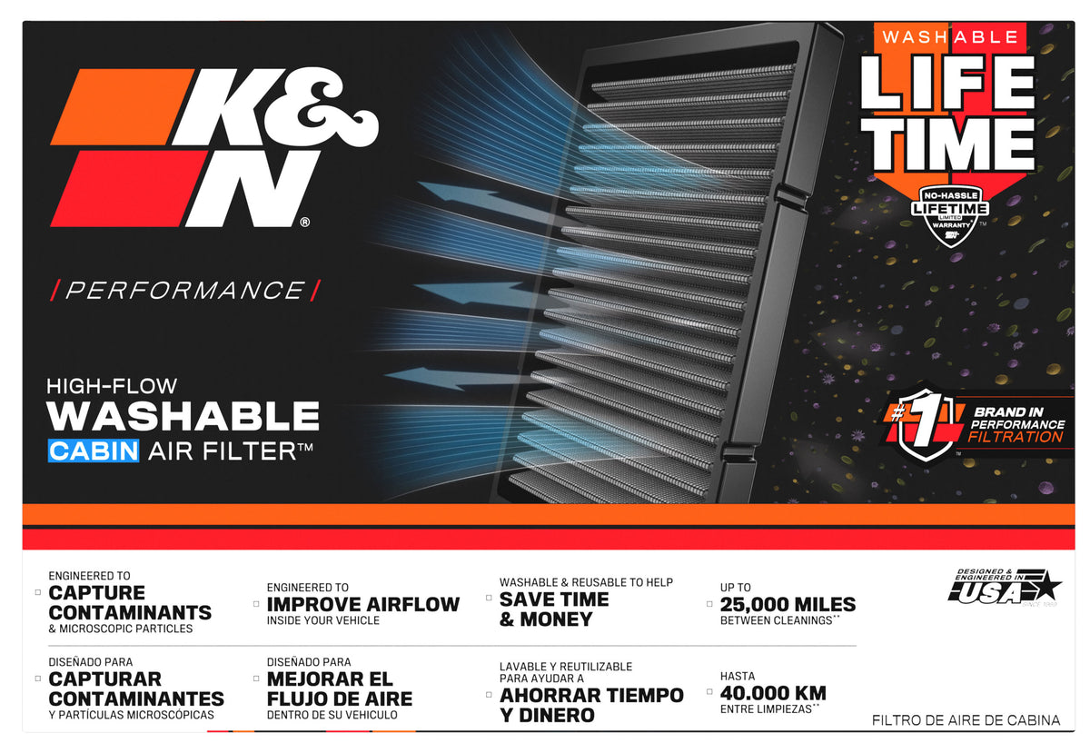 K&N VF1015 Washable Cabin Air Filter for Tesla Model S – image 14