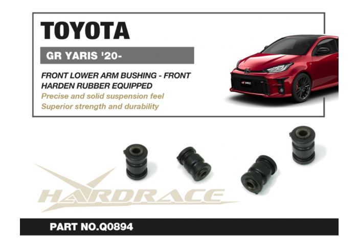 Hardrace Front Lower Arm Hardened Rubber Bushing Front - Toyota GR Yaris