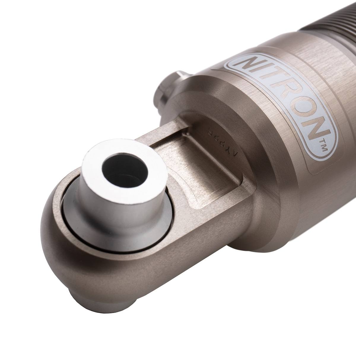 Close up view of the bottom eye part of the shock absorber