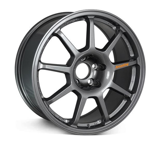 Front view of a Z.A.R Corse 18-inch anthracite wheel with a 9-spoke design against a white background