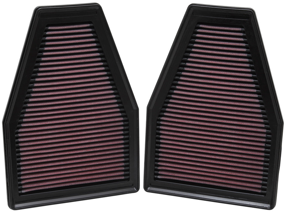K&N 33-2484 High-Flow Air Filter (Pair) for Porsche 911 – image 2