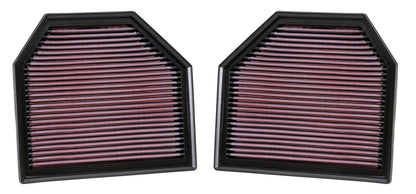 K&N 33-2488 High-Flow Air Filter (Pair) for BMW M2 / M3 / M4 – image 3