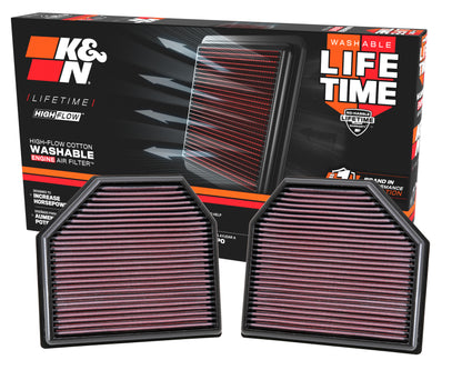 K&N 33-2488 High-Flow Air Filter (Pair) for BMW M2 / M3 / M4 – image 5