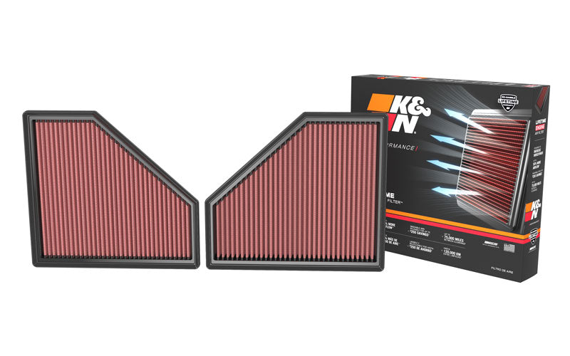 K&N 33-3171 High-Flow Air Filter (Pair) for BMW M2 / M3 / M4 – image 4