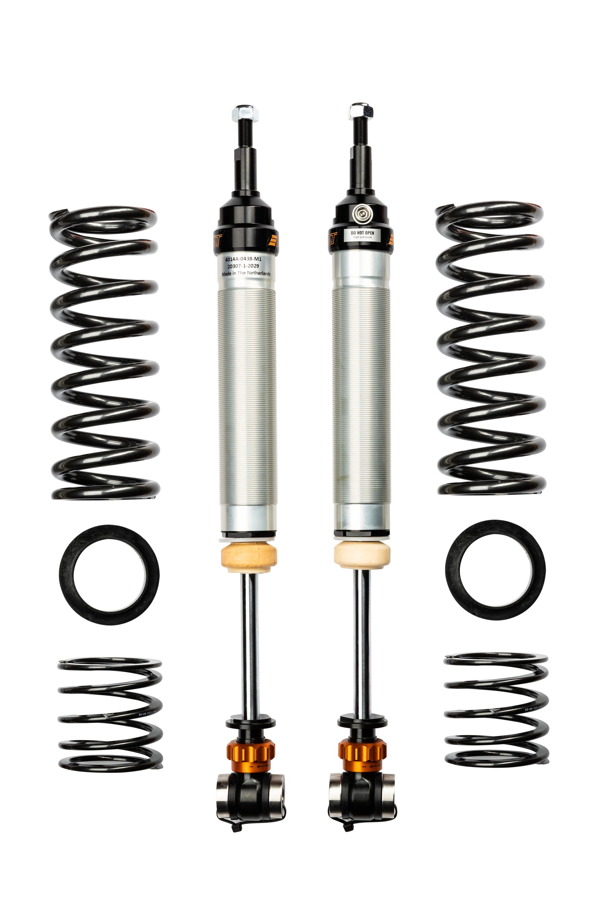 View of a  pair of AST 4100  rear shock absorbers & coil springs