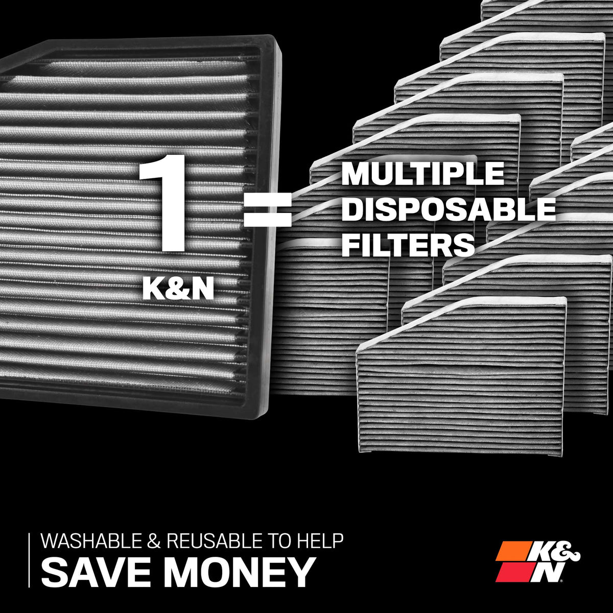 K&N VF3026 Washable Cabin Air Filter for BMW M240i / M2 / M3 / M4 – image 8