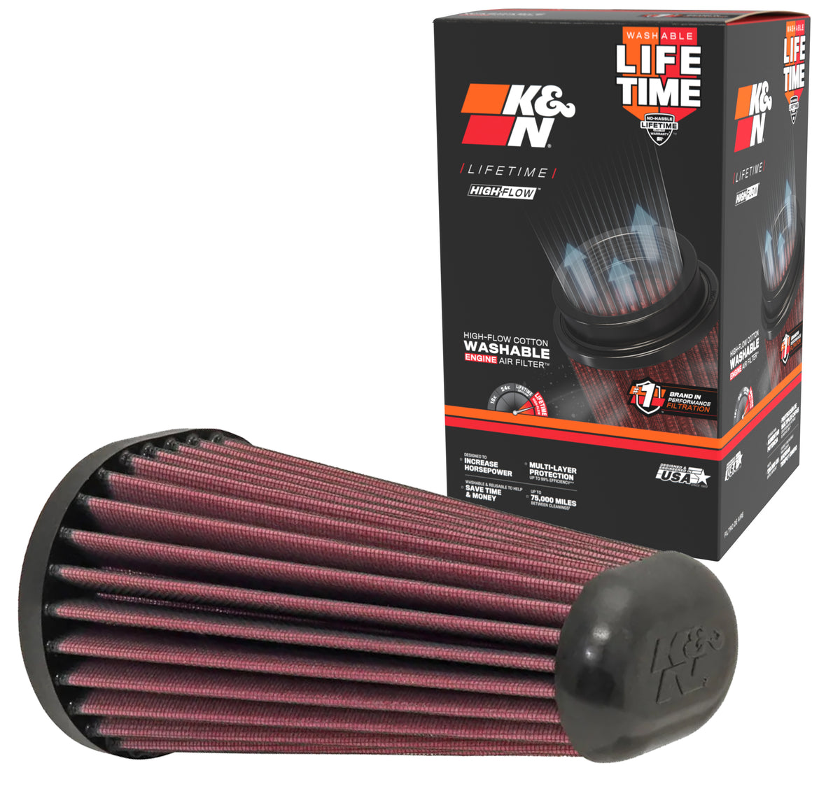 K&N E-0666 High-Flow Air Filter for Porsche 718 Boxster / Cayman / Boxster – image 4