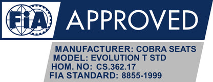Cobra Evolution T Pro-Fit Motorsport Seat - FIA Approved