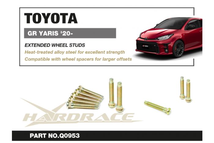 Hardrace +35mm Extended Wheel Studs | Toyota GR Yaris (2020+)