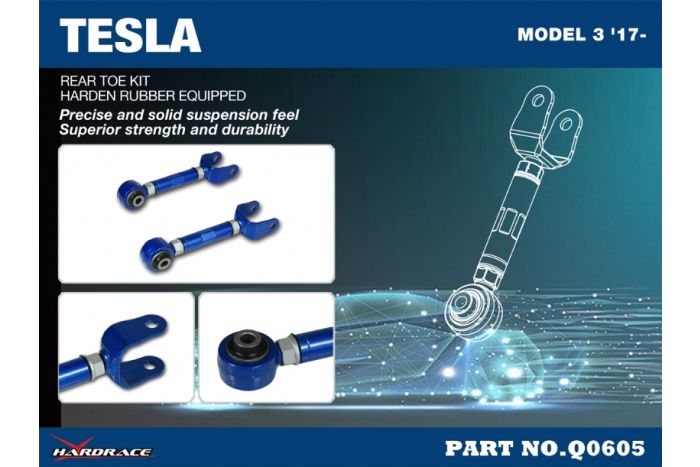 Hardrace Rear Adjustable Toe Arm Kit - Tesla Model 3