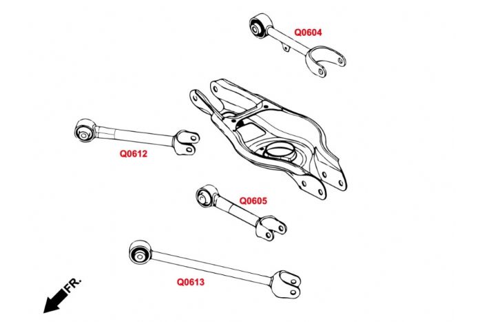 Hardrace Rear Adjustable Toe Arm Kit - Tesla Model 3
