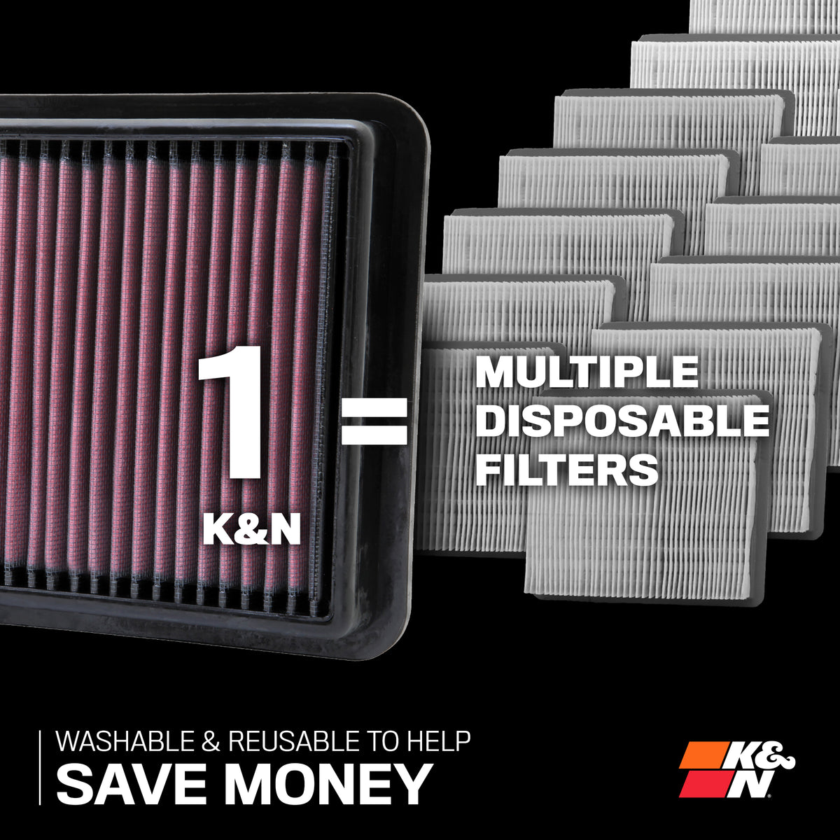 K&N 33-3136 High-Flow Air Filter for BMW M240i – image 9