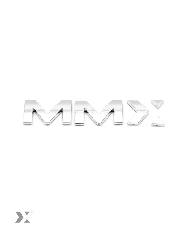 MMX Performance Car Badge – Chrome or Gloss Black (100mm)