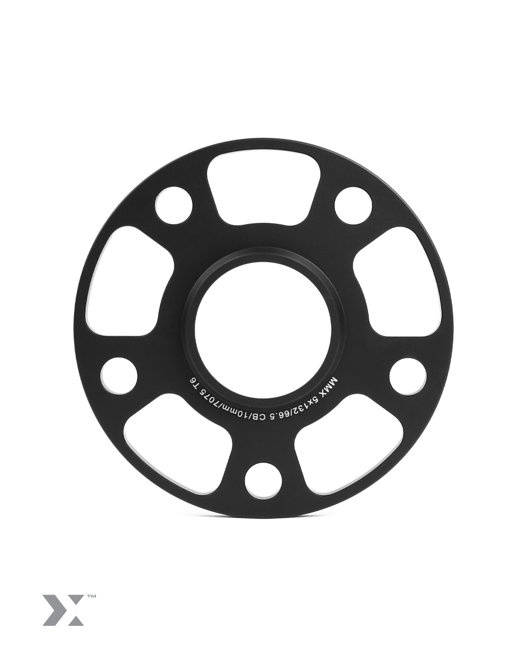 MMX G90 M5 wheel spacer - hubcentric face detail showing centre lip and bolt holes