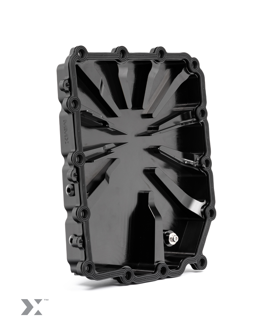 MMX BMW DCT pan - underside view showing baffling and -8AN ports