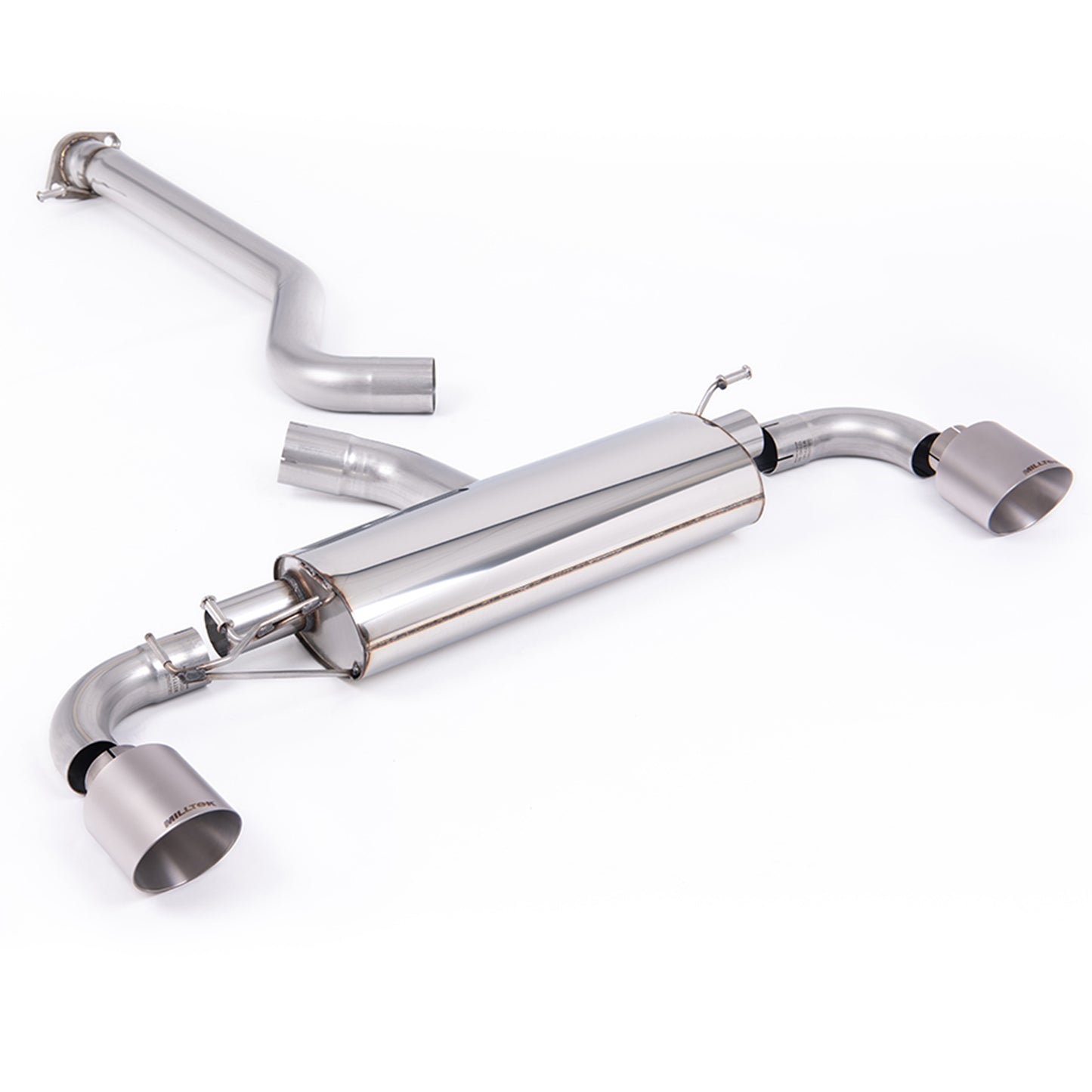 Milltek 3" Non-Resonated Exhaust System for Toyota GR Yaris Gen 2 – OPF/GPF Filter Back - Brushed Titanium Tips