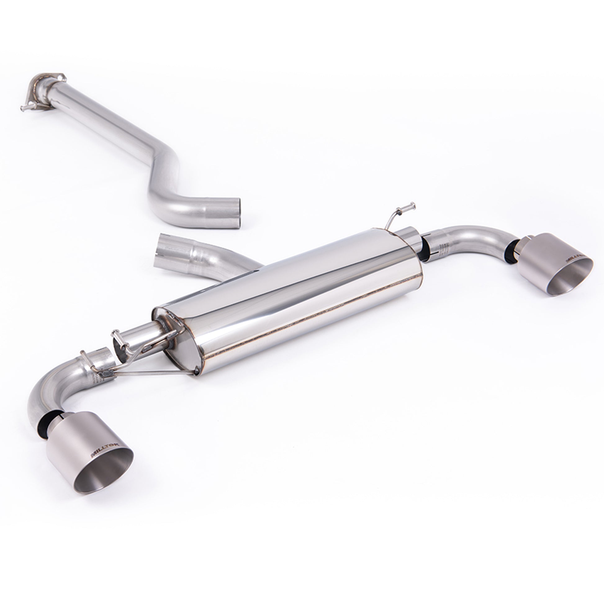 Milltek 3" Non-Resonated Exhaust System for Toyota GR Yaris Gen 2 – OPF/GPF Filter Back - Brushed Titanium Tips