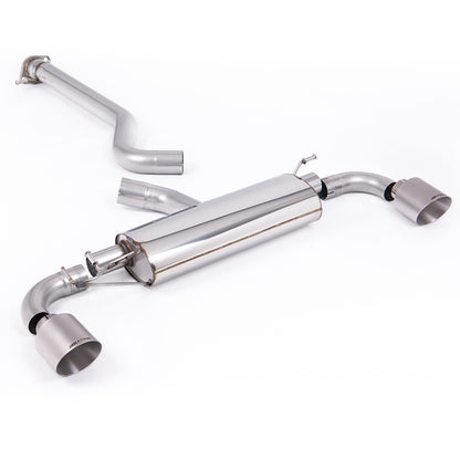Milltek 3" Non-Resonated Exhaust System for Toyota GR Yaris Gen 2 – OPF/GPF Filter Back - Brushed Titanium Tips