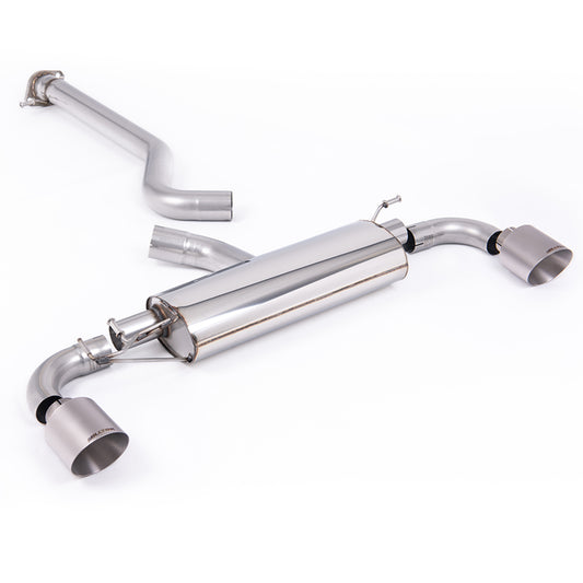 Milltek 3" Non-Resonated Exhaust System for Toyota GR Yaris Gen 2 – OPF/GPF Filter Back - Brushed Titanium Tips