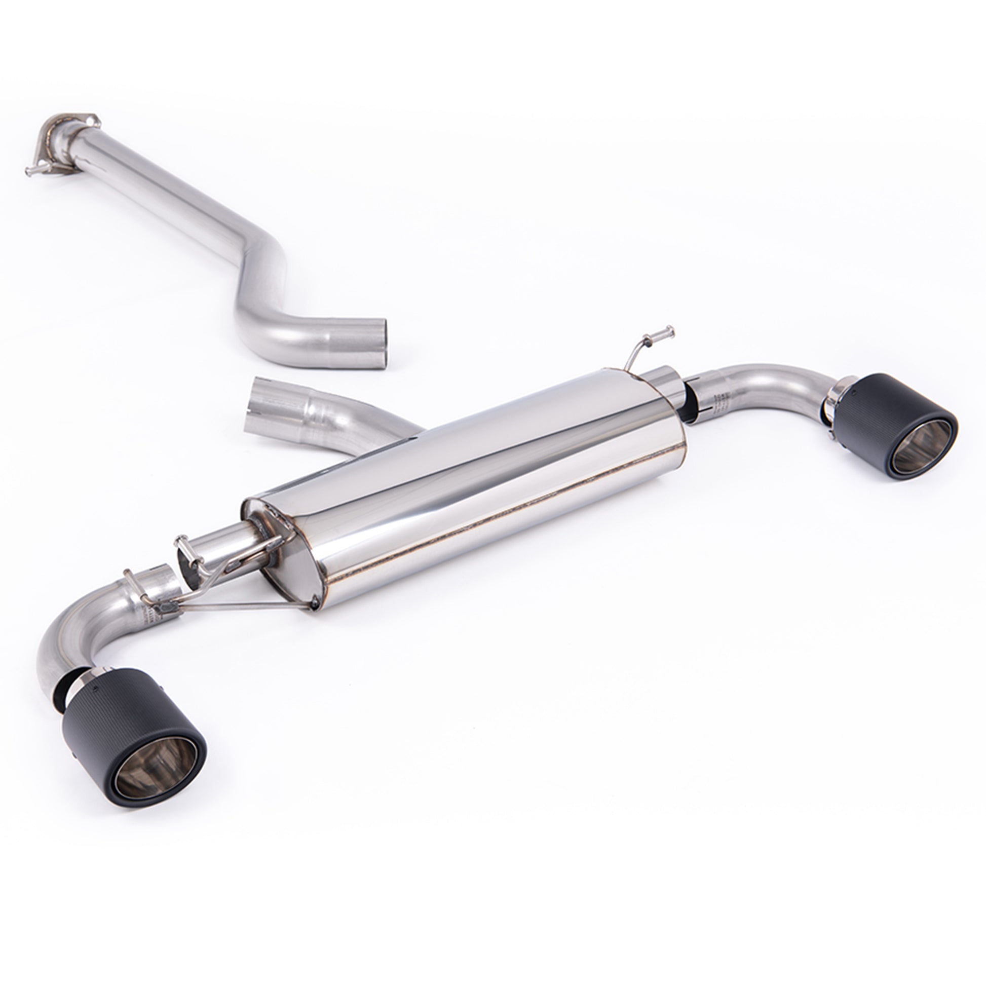 Milltek 3" Non-Resonated Exhaust System for Toyota GR Yaris Gen 2 – OPF/GPF Filter Back - Carbon Tips