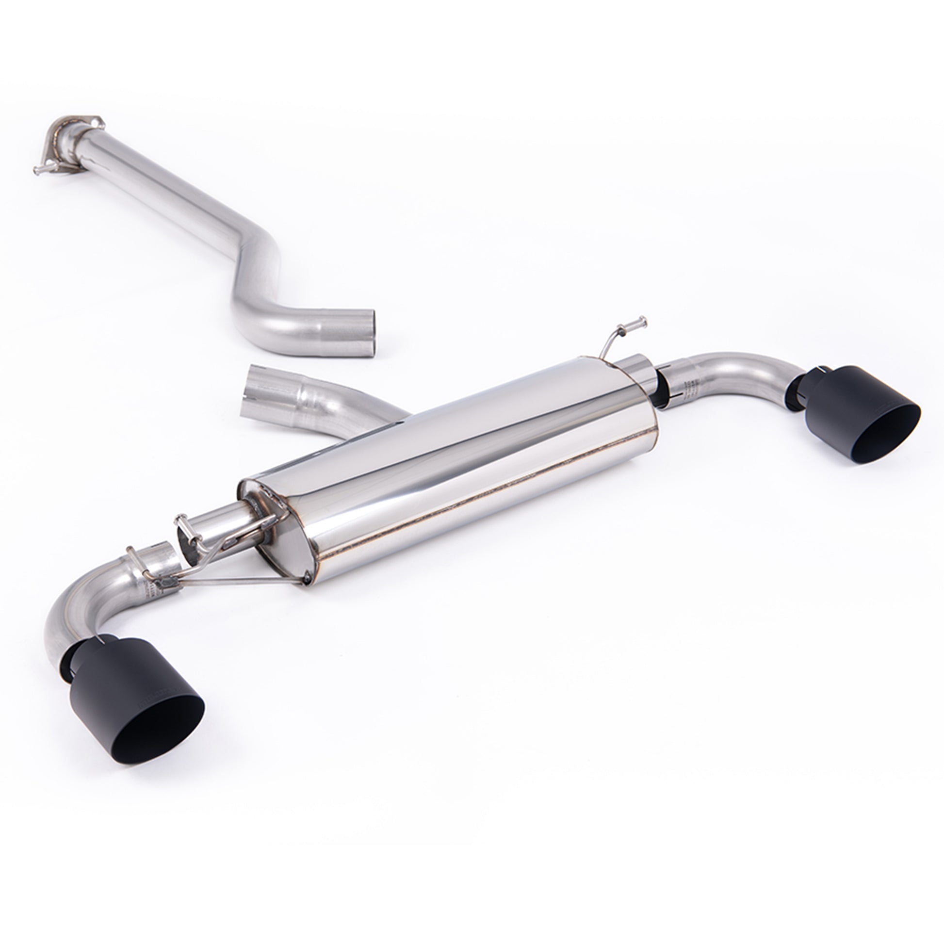 Milltek 3" Non-Resonated Exhaust System for Toyota GR Yaris Gen 2 – OPF/GPF Filter Back - Cerakote Black Tips