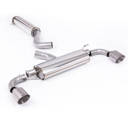 Milltek 3" Resonated Exhaust System for Toyota GR Yaris Gen 2 – OPF/GPF Filter Back - Brushed Titanium Tips