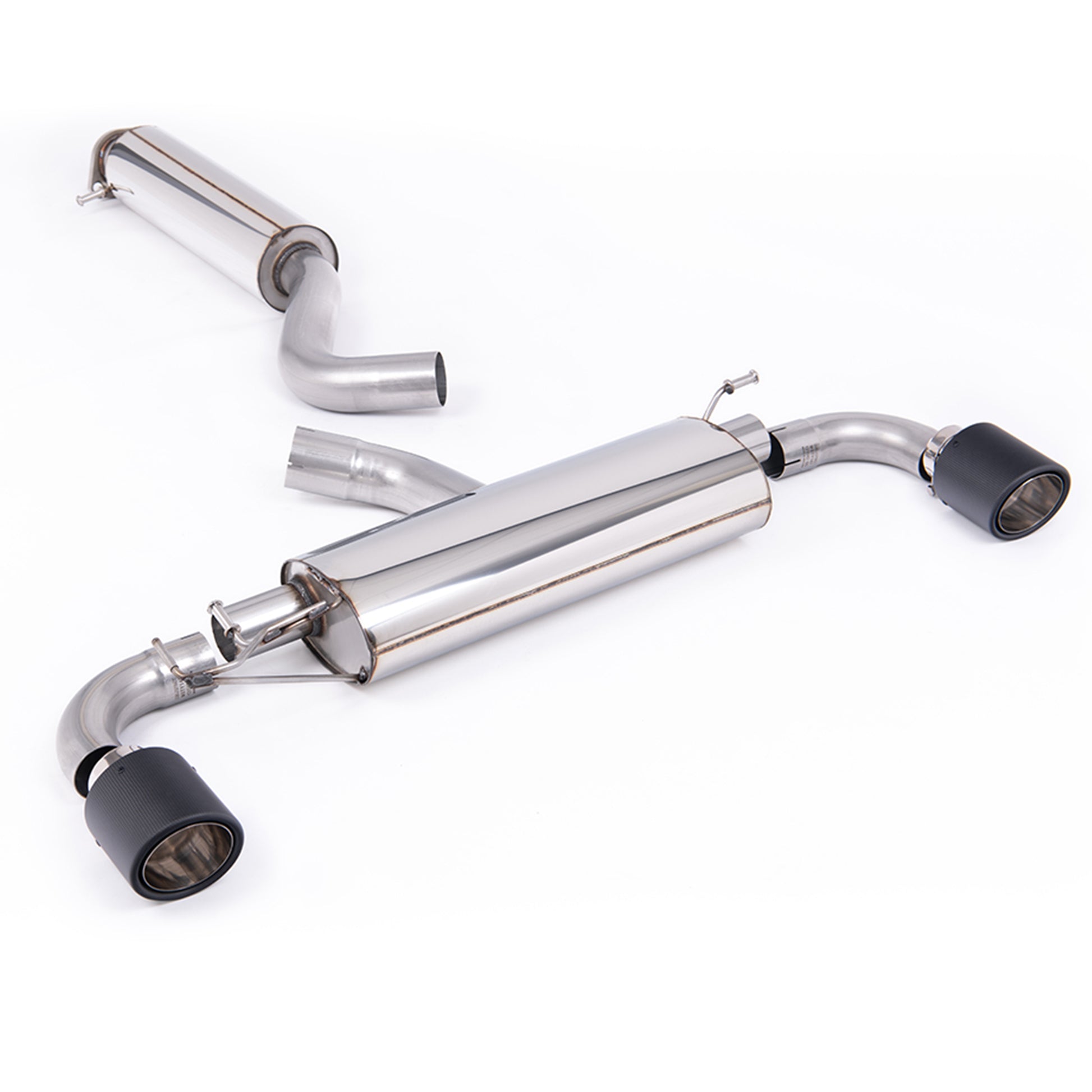 Milltek 3" Resonated Exhaust System for Toyota GR Yaris Gen 2 – OPF/GPF Filter Back - Carbon Tips
