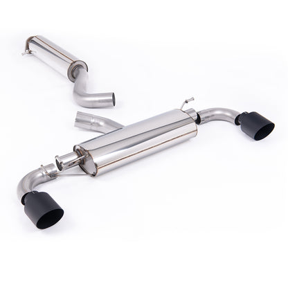 Milltek 3" Resonated Exhaust System for Toyota GR Yaris Gen 2 – OPF/GPF Filter Back - Cerakote Black Tips