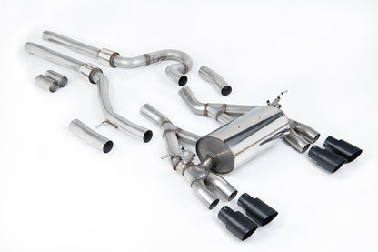 Milltek Cat Back Equal Length (Loudest) Exhaust System for BMW F80 M3 - Non OPF/GPF Model - Cerakote Black Tips - SSXBM1147