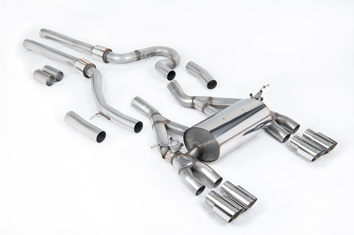 Milltek Cat Back Equal Length (Loudest) Exhaust System for BMW F80 M3 - Non OPF/GPF Model - Polished Tips - SSXBM1146
