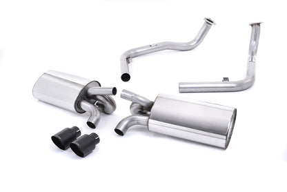 Milltek Cat Back Exhaust System for Porsche 987 Cayman S | Boxster S (3.4L) Gen 1 Cerakote Black Tips