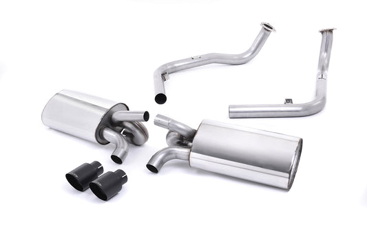Milltek Cat Back Exhaust System for Porsche 987 Cayman S | Boxster S (3.4L) Gen 1 Cerakote Black Tips