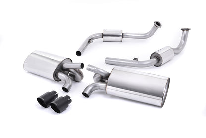 Milltek Cat Back Resonated Exhaust System for Porsche 987 Cayman S | Boxster S (3.4L) Gen 2 Cerakote Black Tips