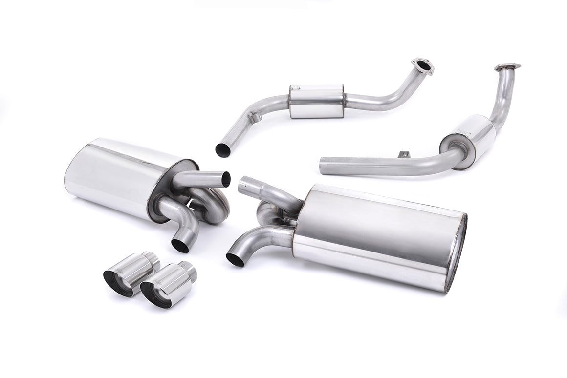Milltek Cat Back Resonated Exhaust System for Porsche 987 Cayman S | Boxster S (3.4L) Gen 2 Polished Tips