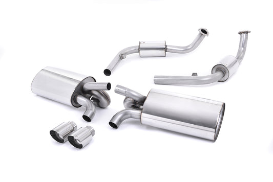 Milltek Cat Back Resonated Exhaust System for Porsche 987 Cayman S | Boxster S (3.4L) Gen 2 Polished Tips
