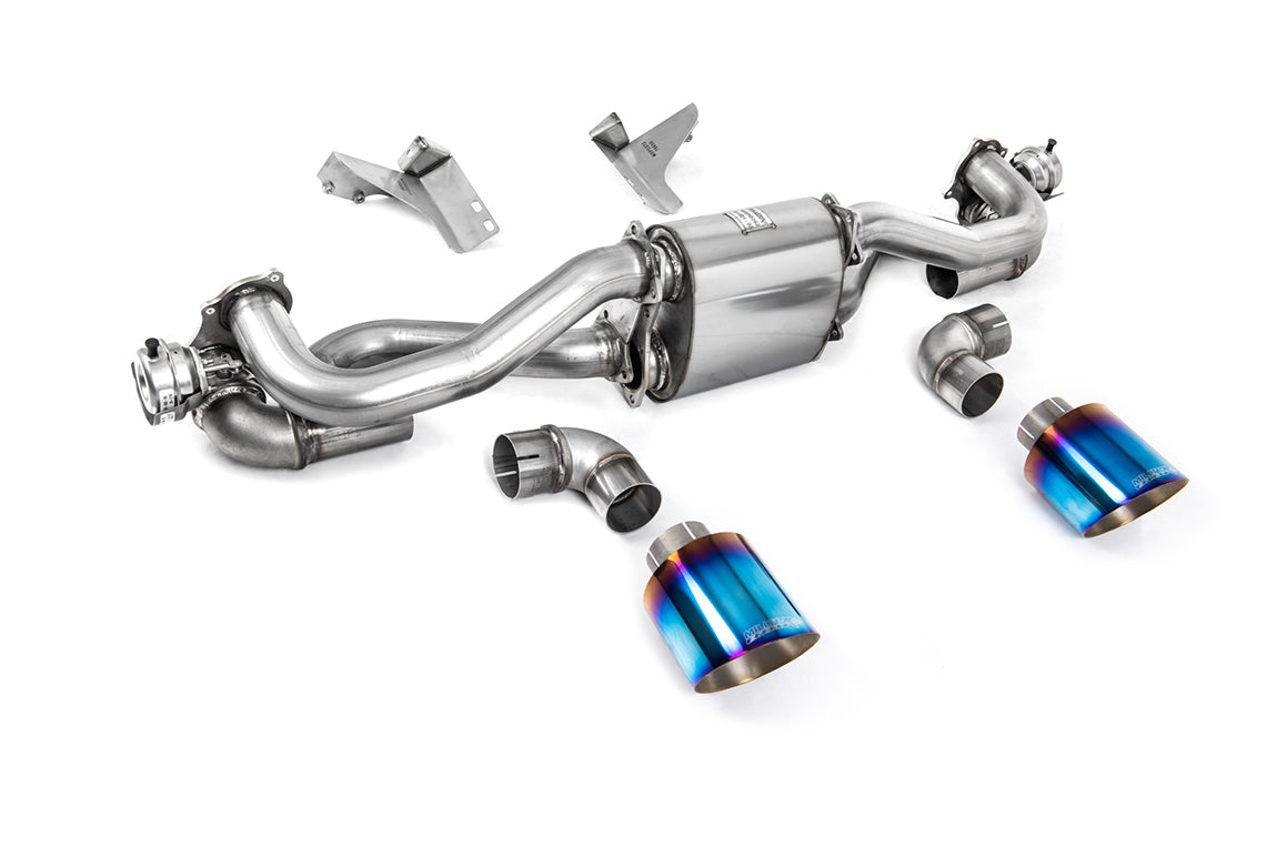 Milltek OPF Back Exhaust System for Porsche 718 Cayman GT4 | Boxster GTS (4.0) Manual & PDK Cars Burnt Blue Titanium