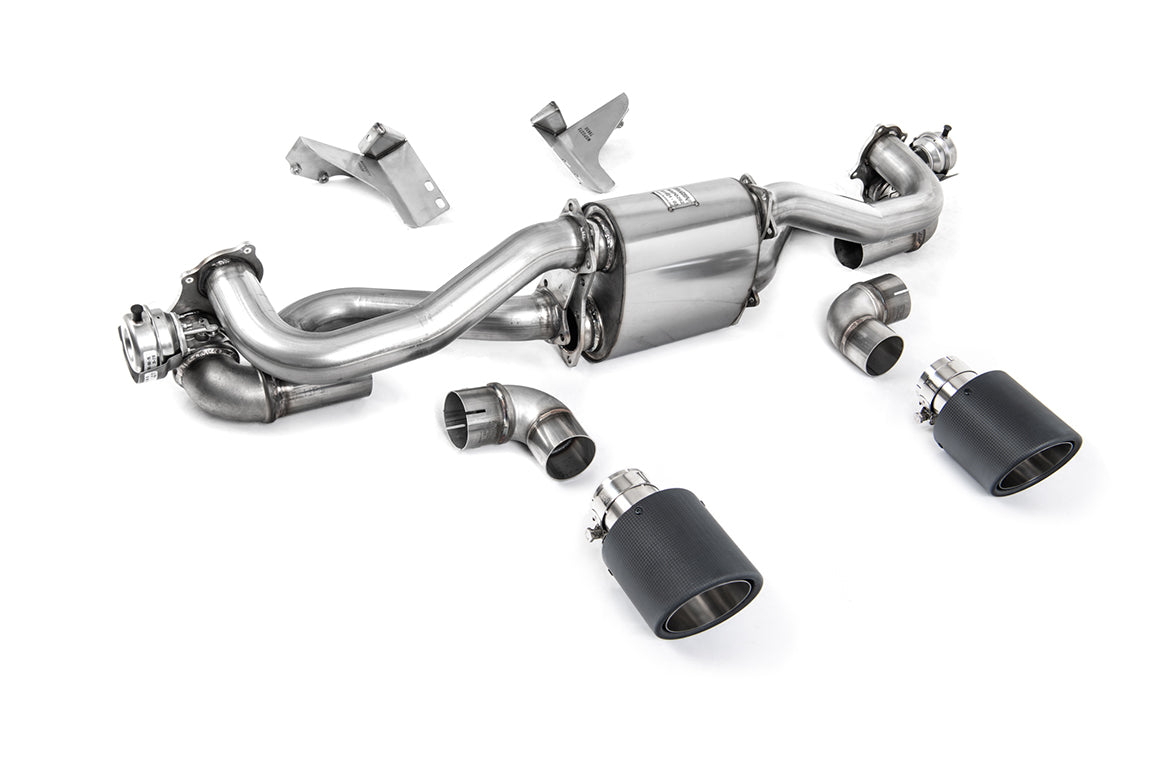 Milltek OPF Back Exhaust System for Porsche 718 Cayman GT4 | Boxster GTS (4.0) Manual & PDK Cars Carbon Fibre Tips