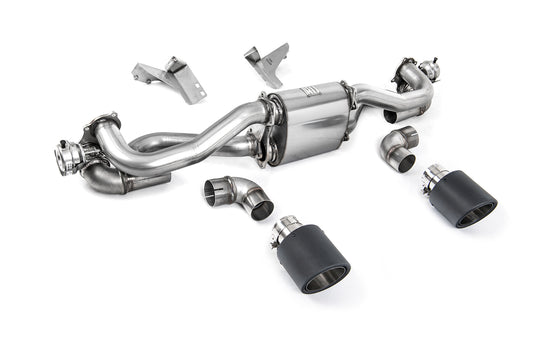 Milltek OPF Back Exhaust System for Porsche 718 Cayman GT4 | Boxster GTS (4.0) Manual & PDK Cars Carbon Fibre Tips