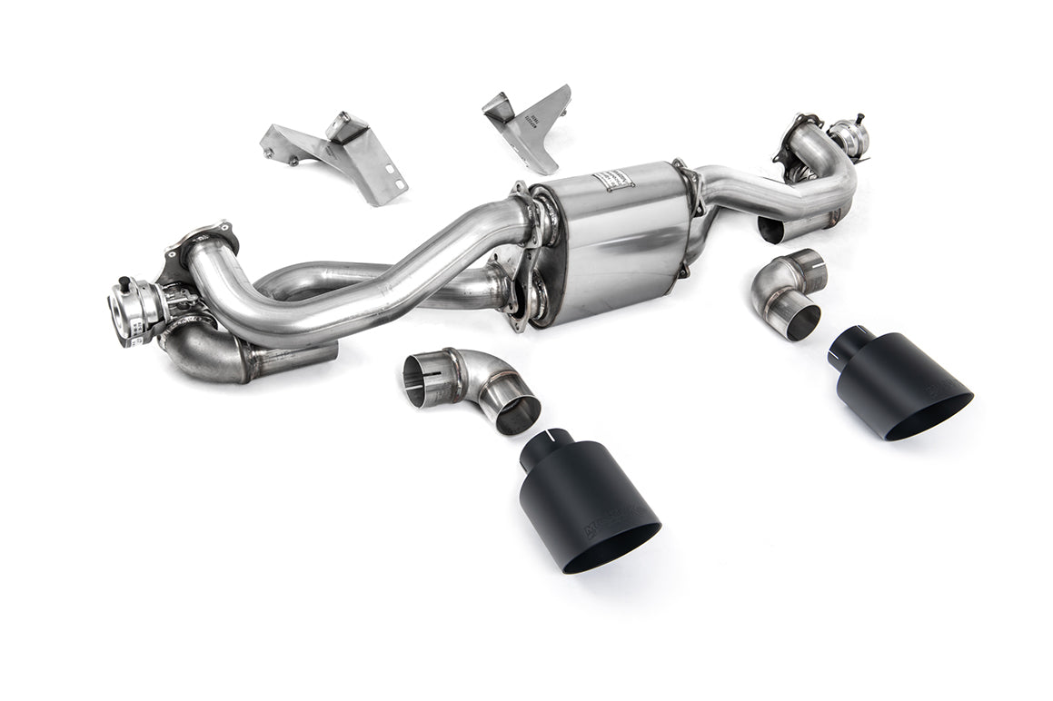 Milltek OPF Back Exhaust System for Porsche 718 Cayman GT4 | Boxster GTS (4.0) Manual & PDK Cars Cerakote Black Tips