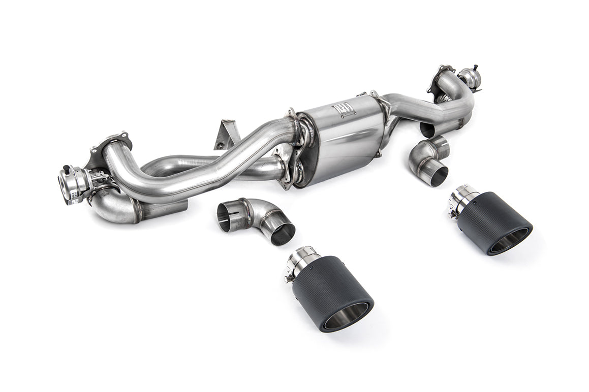 Milltek OPF Back Exhaust System for Porsche 718 Cayman GT4 | Boxster GTS (4.0) Pre Feb 2020 Carbon Fibre Tips