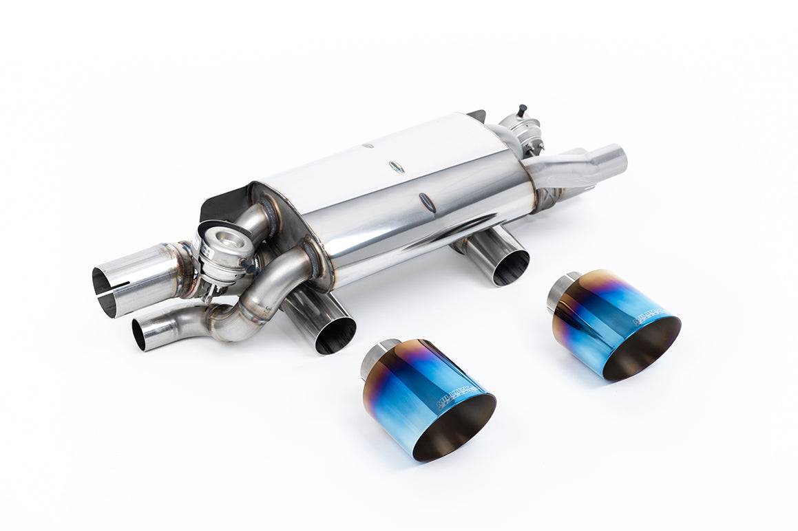 Milltek Rear Silencer Delete Exhaust System for Porsche 911 (991.2) T / S / GTS (3.0L)  Burnt Blue Titanium Tips