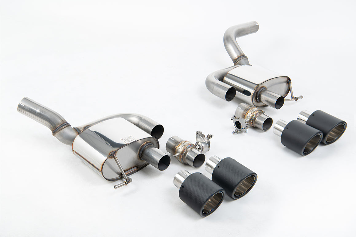 Milltek Rear Silencer Exhaust System Valved for Porsche Macan 2.9 V6 GTS & Turbo (Facelift Models Only) Carbon Fibre Tips