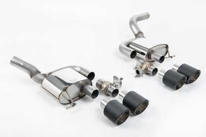 Milltek Rear Silencer Exhaust System Valved for Porsche Macan 2.9 V6 GTS & Turbo (Facelift Models Only) Carbon Fibre Tips