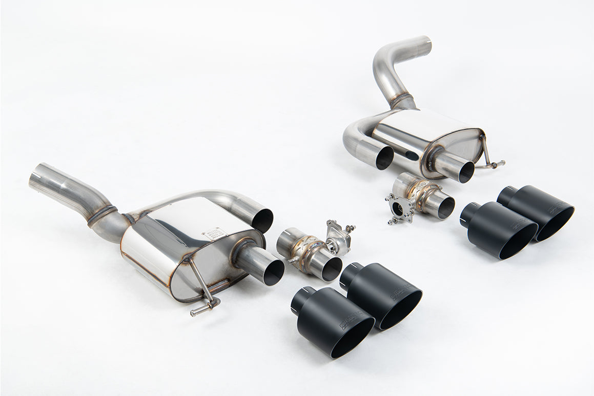 Milltek Rear Silencer Exhaust System Valved for Porsche Macan 2.9 V6 GTS & Turbo (Facelift Models Only) Cerakote Black Tips