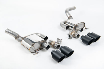 Milltek Rear Silencer Exhaust System Valved for Porsche Macan 2.9 V6 GTS & Turbo (Facelift Models Only) Cerakote Black Tips