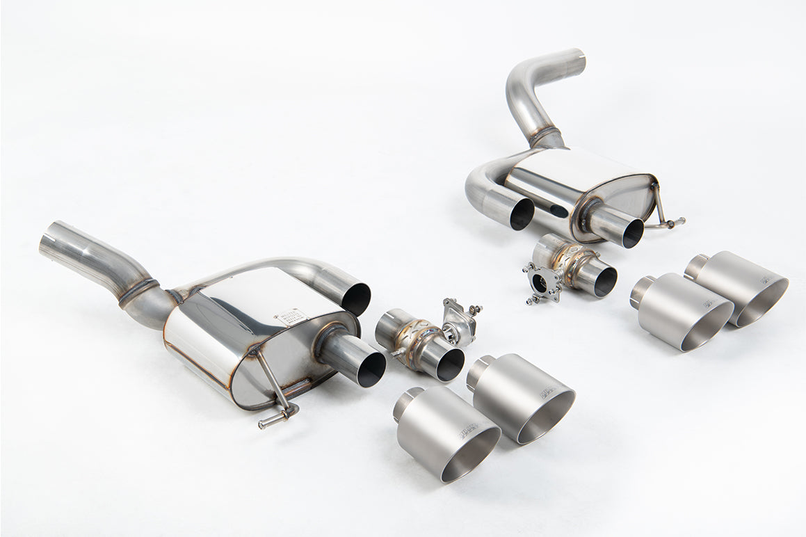 Milltek Rear Silencer Exhaust System Valved for Porsche Macan 2.9 V6 GTS & Turbo (Facelift Models Only) Titanium Tips