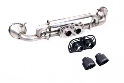 Milltek Rear Silencer Exhaust System for Porsche 911 (992.1) GT3 Cerakote Black Tips
