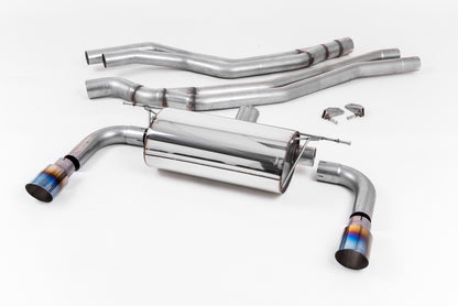 Milltek Resonated Cat Back Race Exhaust System for BMW M240i F22 LCI | Non OPF & Non xDrive Burnt Titanium Tips