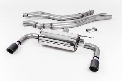 Milltek Resonated Cat Back Race Exhaust System for BMW M240i F22 LCI | Non OPF & Non xDrive Carbon Fibre Tips