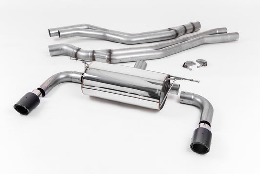 Milltek Resonated Cat Back Race Exhaust System for BMW M240i F22 LCI | Non OPF & Non xDrive Carbon Fibre Tips